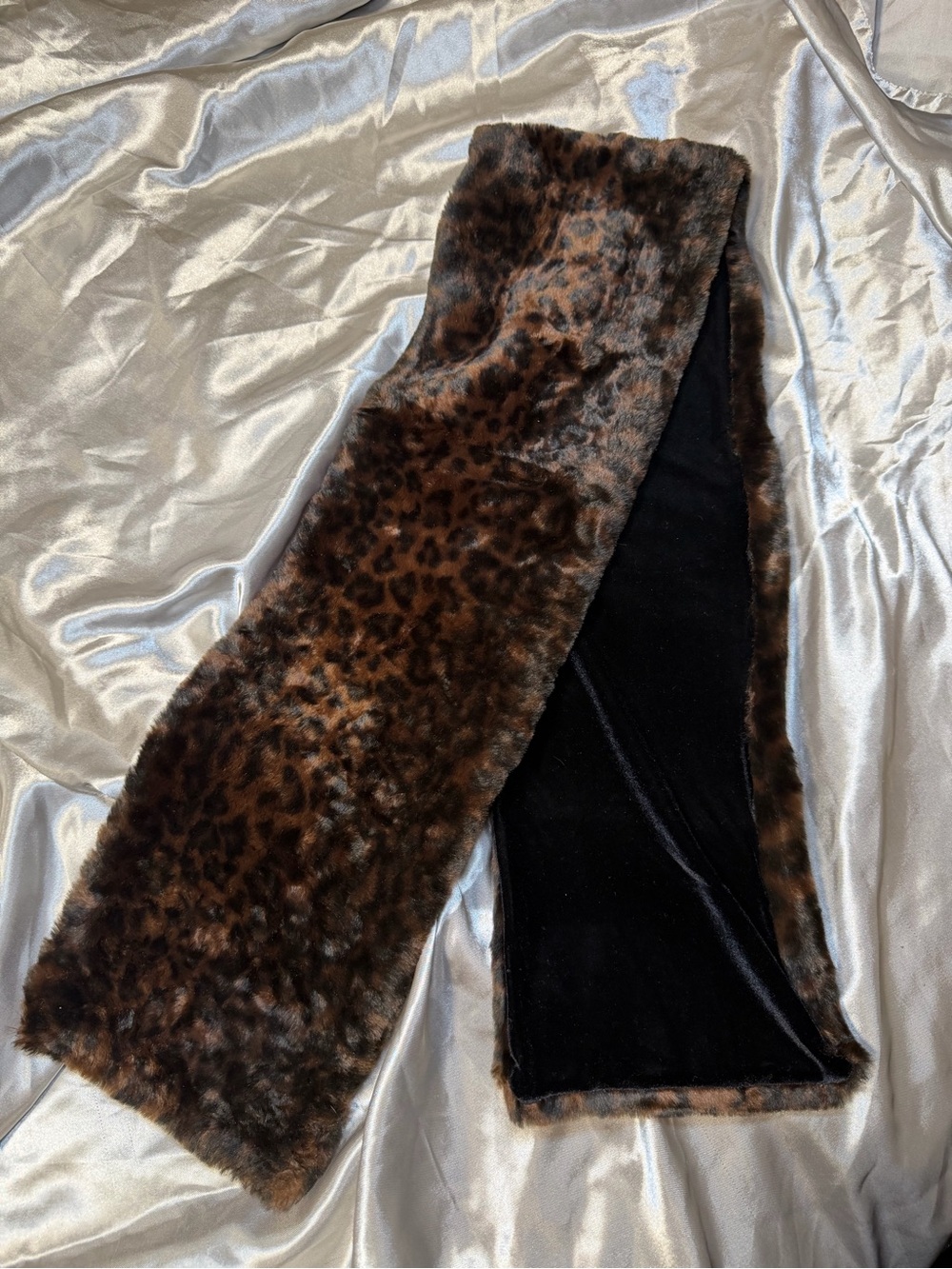 Ben Berger Luxury Collection Leopard Faux Fur Scarf Animal Print Winter Wrap